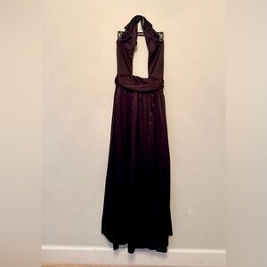 SHEIN Deep Black Backless Dress